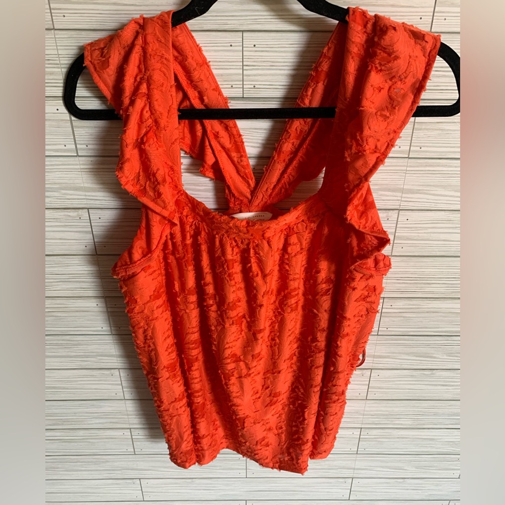 Lauren Conrad Textured coral Sleeveless Women's Top